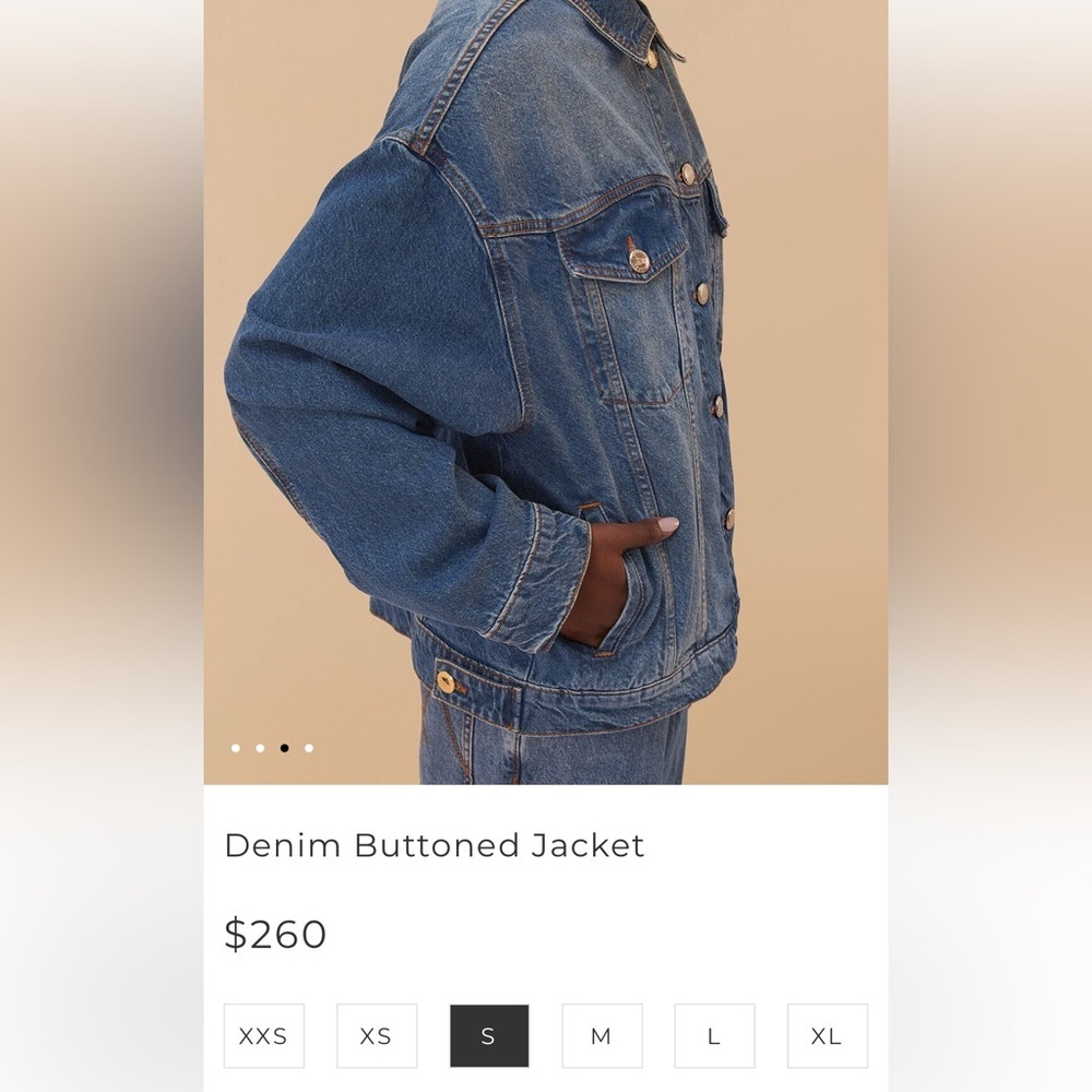 Farm Rio: Denim Buttoned Jacket / Jeans Jacket - Picture 10 of 13